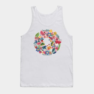 Floral wreath Tank Top